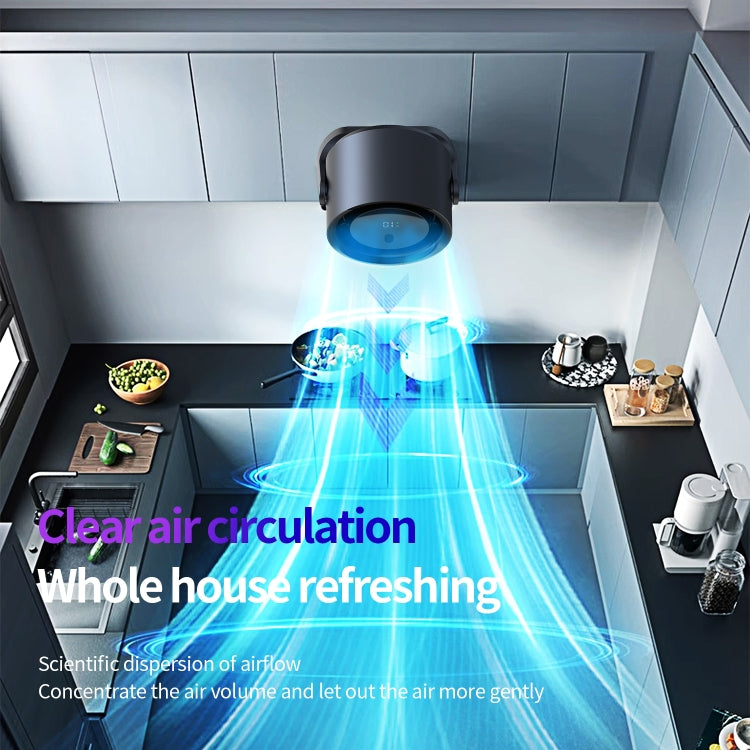 HX-F315 100-speed USB Charging Digital Display Wall-mounted Desktop Turbine Fan(White) - Electric Fans by PMC TechLife | Online Shopping South Africa | PMC TechLife | Buy Now Pay Later Mobicred