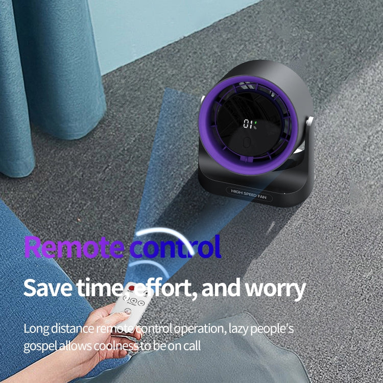 HX-F315 100-speed USB Charging Digital Display Wall-mounted Desktop Turbine Fan(White) - Electric Fans by PMC TechLife | Online Shopping South Africa | PMC TechLife | Buy Now Pay Later Mobicred