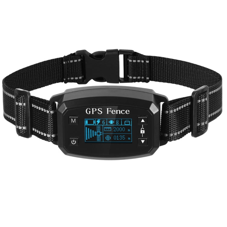 GPS Wireless Electronic Dog Fence Intelligent Automatic Stop Barker OLED Screen Dog Trainer Pet Shock Collar(Black) - Training Aids by PMC TechLife | Online Shopping South Africa | PMC TechLife | Buy Now Pay Later Mobicred