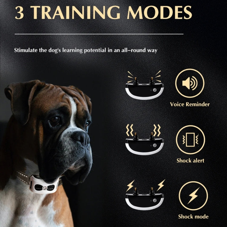1 Drag 1 Pet Electronic Fence Wireless Stop Barker Outdoor Dog Collar Remote Control Dog Trainer(White) - Training Aids by PMC TechLife | Online Shopping South Africa | PMC TechLife | Buy Now Pay Later Mobicred