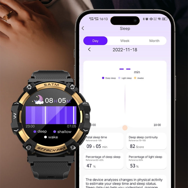 LOKMAT ATTACK 2 PRO 1.39-Inch 5ATM Waterproof Health Monitoring Bluetooth Smart Watch(Royal Blue) - free shipping - PMC TechLife - Order now!