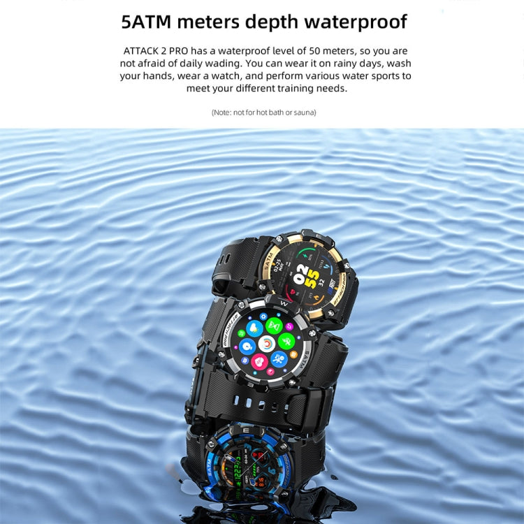 LOKMAT ATTACK 2 PRO 1.39-Inch 5ATM Waterproof Health Monitoring Bluetooth Smart Watch(Silver) - free shipping - PMC TechLife - Order now!