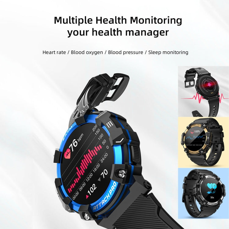 LOKMAT ATTACK 2 PRO 1.39-Inch 5ATM Waterproof Health Monitoring Bluetooth Smart Watch(Gold) - free shipping - PMC TechLife - Order now!