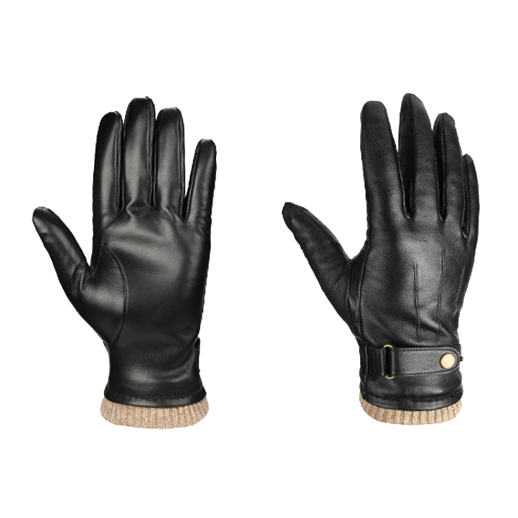 Autumn And Winter Padded Leather Gloves Business Simple Outdoor Sports Warm Gloves, Size: S(Black) - Full Finger Gloves by PMC TechLife | Online Shopping South Africa | PMC TechLife | Buy Now Pay Later Mobicred