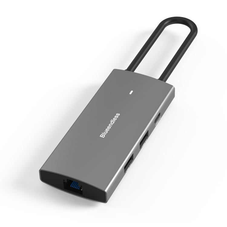 Blueendless 4K60Hz + Gigabit LAN + Data Type-C Docking Station, Spec: 6-in-1 Gray - free shipping - PMC Jewellery - Order now!