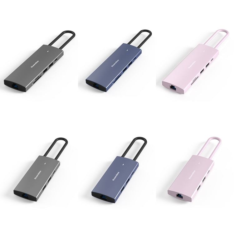 Blueendless 4K60Hz + Gigabit LAN + Data Type-C Docking Station, Spec: 6-in-1 Pink - free shipping - PMC Jewellery - Order now!
