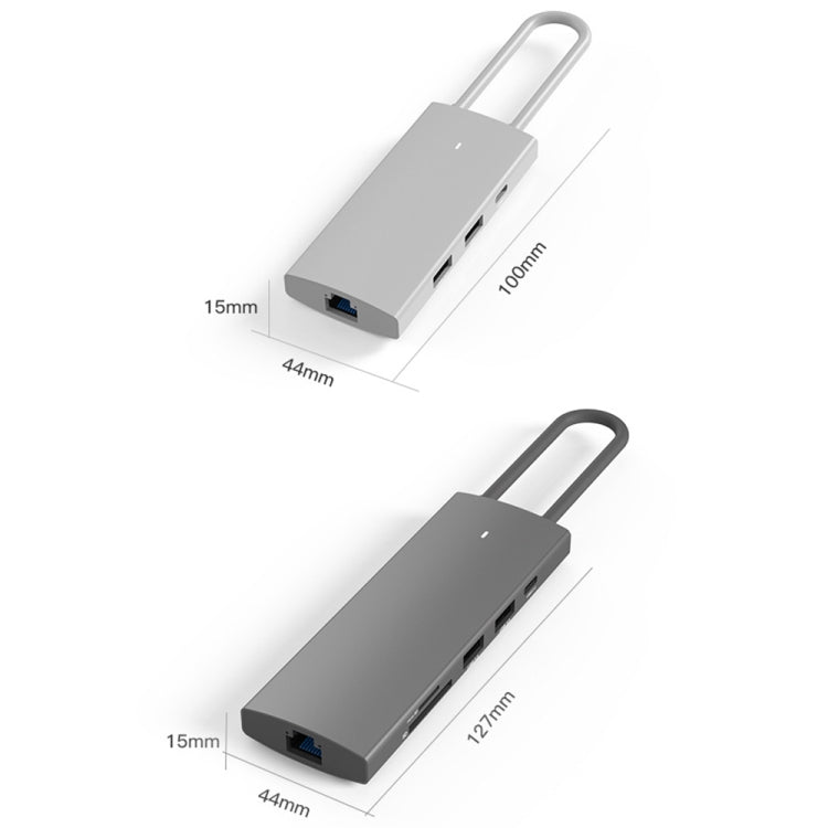 Blueendless 4K60Hz + Gigabit LAN + Data Type-C Docking Station, Spec: 9-in-1 Reading Card Blue - free shipping - PMC Jewellery - Order now!