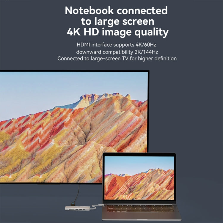 Blueendless 4K60Hz + Gigabit LAN + Data Type-C Docking Station, Spec: 6-in-1 Gray - free shipping - PMC Jewellery - Order now!