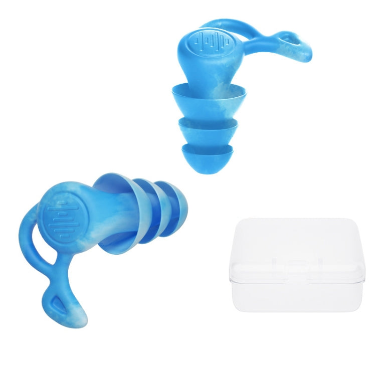 Noise Canceling Sleeping Earplugs Triple Layer Soundproofing Silicone Swimming Earplugs(Blue) - free shipping - PMC TechLife - Order now!