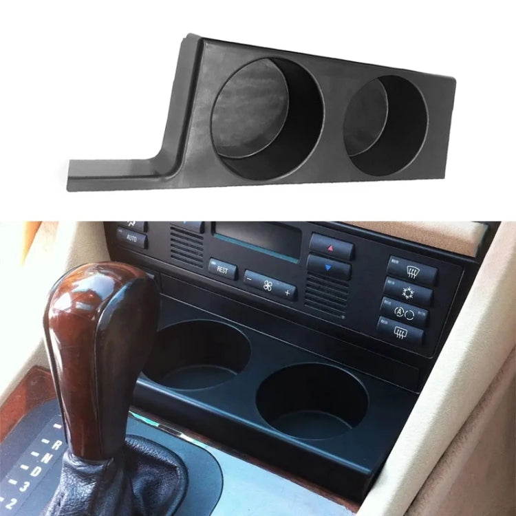 For BMW 5 Series E39/528i/530i/M5 Left-hand Drive Car Central Control Cup Holder, Color: Rosewood Color With Groove - Car Drink Holders by PMC TechLife | Online Shopping South Africa | PMC TechLife | Buy Now Pay Later Mobicred
