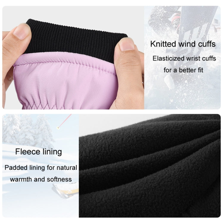 Winter Padded Ski Gloves Outdoor Windproof Warm Sports Gloves, Size: XS(White) - Safety Gloves by PMc TechLife | Online Shopping South Africa | PMc TechLife | Buy Now Pay Later Mobicred