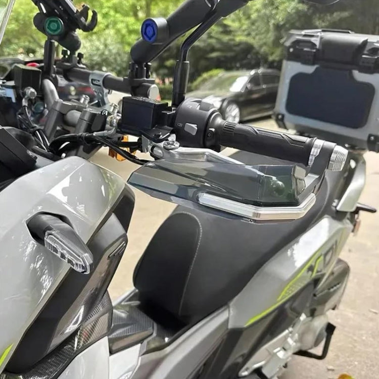 4 In 1 Motorcycle Modification Accessories Horn Windshield Windproof Protective Cover+Handlebar Plastic Throttle Grip Accessories(Silver) - Grips by PMC TechLife | Online Shopping South Africa | PMC TechLife | Buy Now Pay Later Mobicred