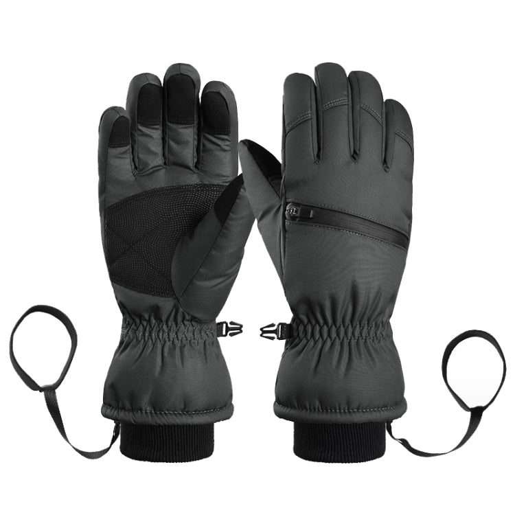Winter Padded Ski Finger Gloves Outdoor Windproof Warm Sports Gloves, Size: M(Black) - Full Finger Gloves by PMC TechLife | Online Shopping South Africa | PMC TechLife | Buy Now Pay Later Mobicred