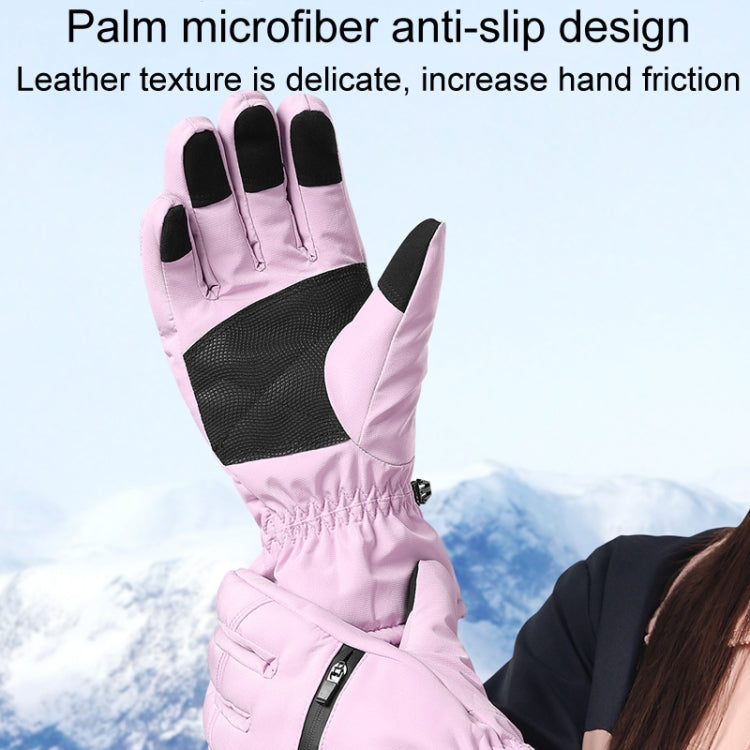 Winter Padded Ski Finger Gloves Outdoor Windproof Warm Sports Gloves, Size: S(Pink) - Full Finger Gloves by PMC TechLife | Online Shopping South Africa | PMC TechLife | Buy Now Pay Later Mobicred