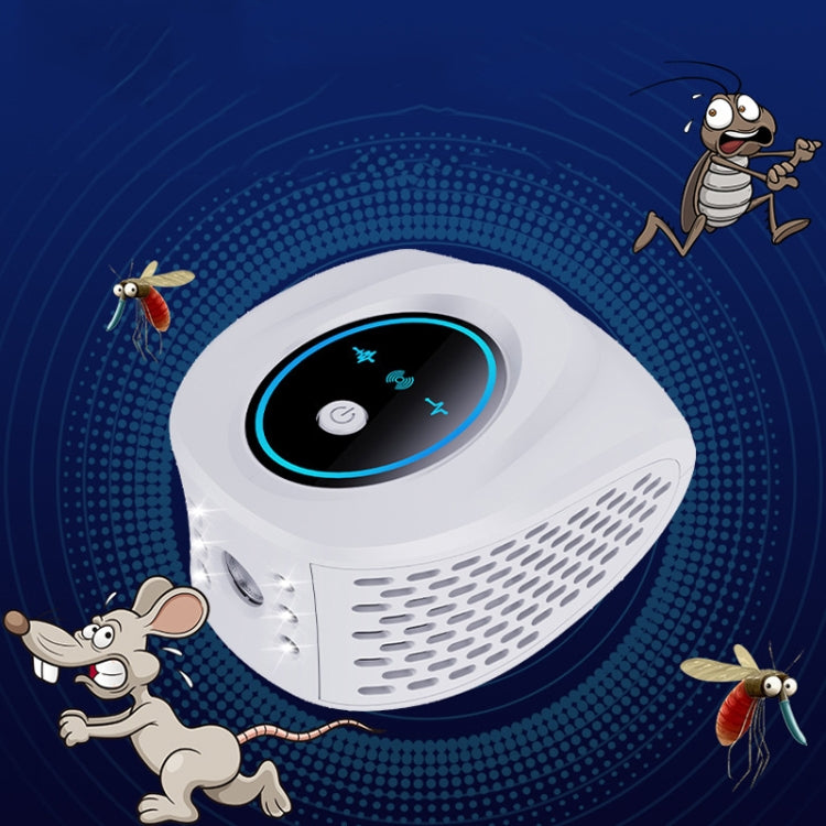 QSQ218 Multifunctional LED Household Indoor High-power Ultrasonic Mouse Repellent UK Plug(White) - Repellents by PMc TechLife | Online Shopping South Africa | PMc TechLife | Buy Now Pay Later Mobicred