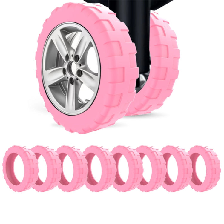 8pcs /Set Luggage Wheel Silicone Protective Cover Swivel Chair Wheel Sound Reducing Cover, Size: Small 4-5cm Wheels(4 Generation Pink) - Accessories by PMC TechLife | Online Shopping South Africa | PMC TechLife | Buy Now Pay Later Mobicred