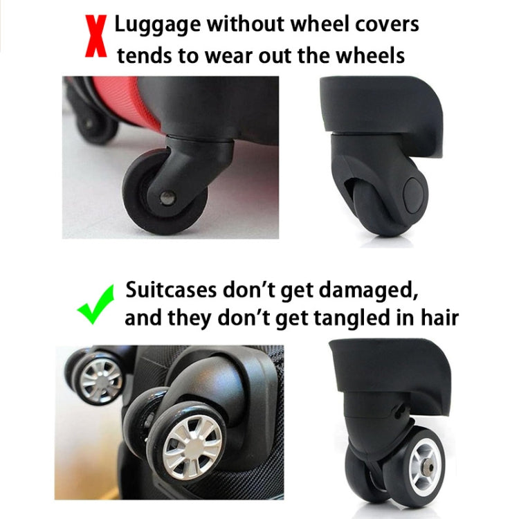 8pcs /Set Luggage Wheel Silicone Protective Cover Swivel Chair Wheel Sound Reducing Cover, Size: Large 5-7cm Wheels(4 Generation Luminous Blue) - Accessories by PMC TechLife | Online Shopping South Africa | PMC TechLife | Buy Now Pay Later Mobicred