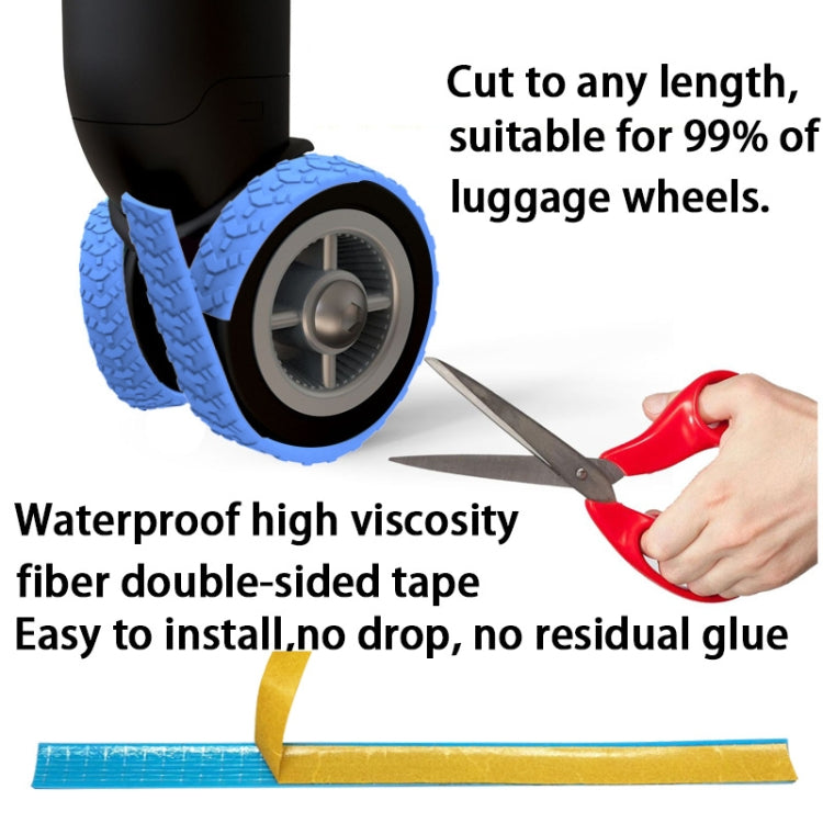 4pcs/ Set Cuttable Trolley Caster Cases Universal Wheel Silent Noise Reducing Silicone Protective Covers(Blue) - Accessories by PMC TechLife | Online Shopping South Africa | PMC TechLife | Buy Now Pay Later Mobicred