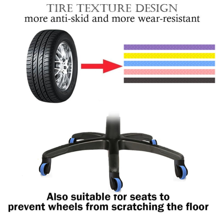 4pcs/ Set Cuttable Trolley Caster Cases Universal Wheel Silent Noise Reducing Silicone Protective Covers(Blue) - Accessories by PMC TechLife | Online Shopping South Africa | PMC TechLife | Buy Now Pay Later Mobicred