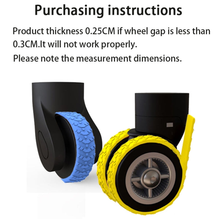 4pcs/ Set Cuttable Trolley Caster Cases Universal Wheel Silent Noise Reducing Silicone Protective Covers(Blue) - Accessories by PMC TechLife | Online Shopping South Africa | PMC TechLife | Buy Now Pay Later Mobicred