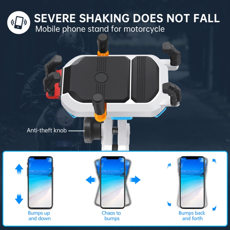 Colorful Motorcycle Shock-absorbing Navigation Mobile Phone Holder(Handlebar Model) - Holder by PMC TechLife | Online Shopping South Africa | PMC TechLife | Buy Now Pay Later Mobicred