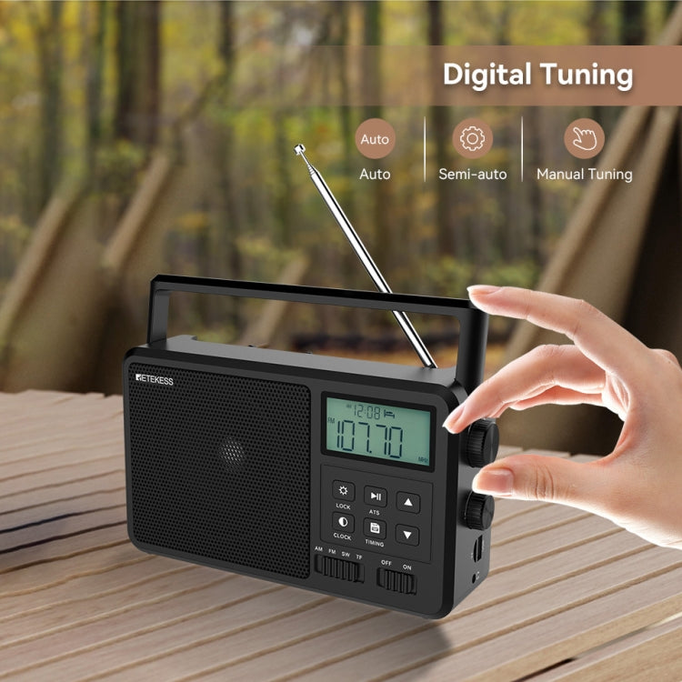 Retekess TR638 LCD Digital Display Full-Band Bluetooth FM Radio Support External Antenna(EU Plug) - free shipping - PMC TechLife - Order now!
