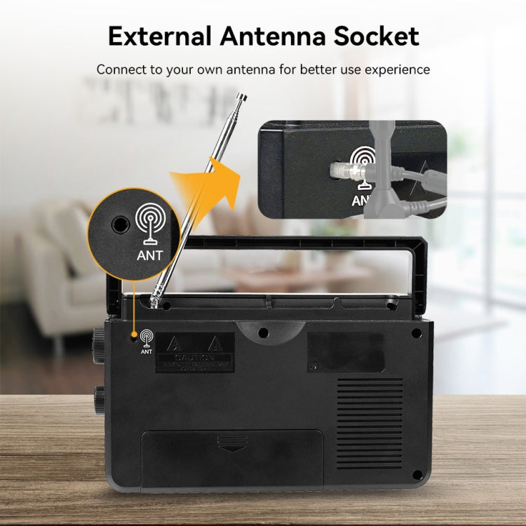 Retekess TR638 LCD Digital Display Full-Band Bluetooth FM Radio Support External Antenna(US Plug) - free shipping - PMC Jewellery - Order now!