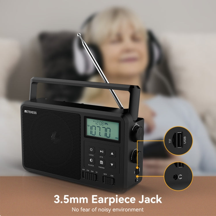 Retekess TR638 LCD Digital Display Full-Band Bluetooth FM Radio Support External Antenna(US Plug) - free shipping - PMC Jewellery - Order now!