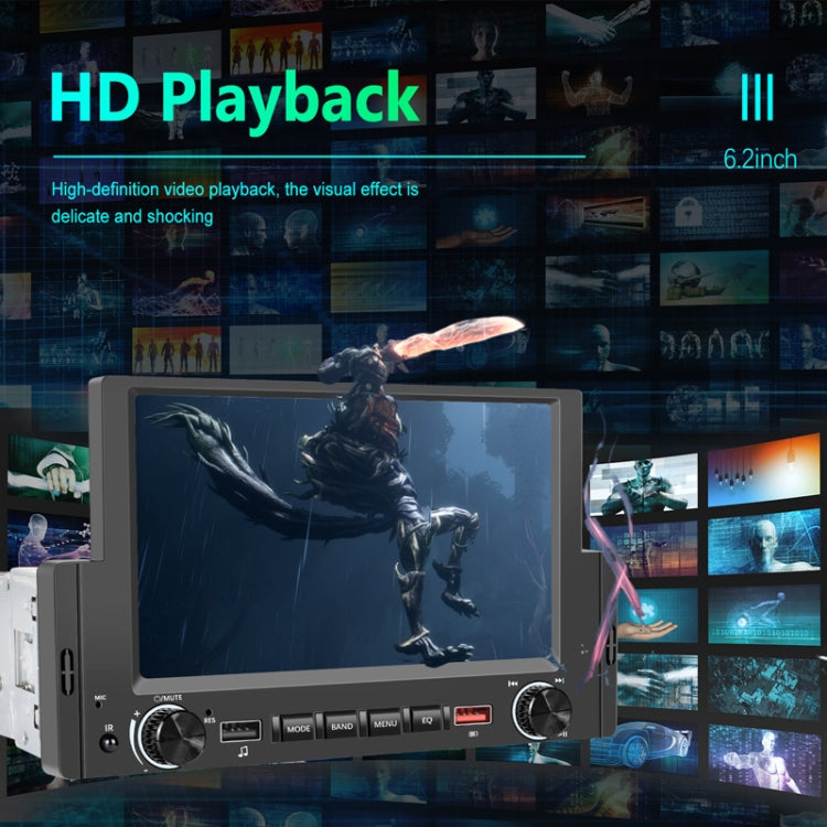 6.2 Inch MP5 Player Single Butt Universal Wired CarPlay Car Monitor, Model: Standard+AHD Camera - Car MP3 & MP4 & MP5 by PMC TechLife | Online Shopping South Africa | PMC TechLife | Buy Now Pay Later Mobicred