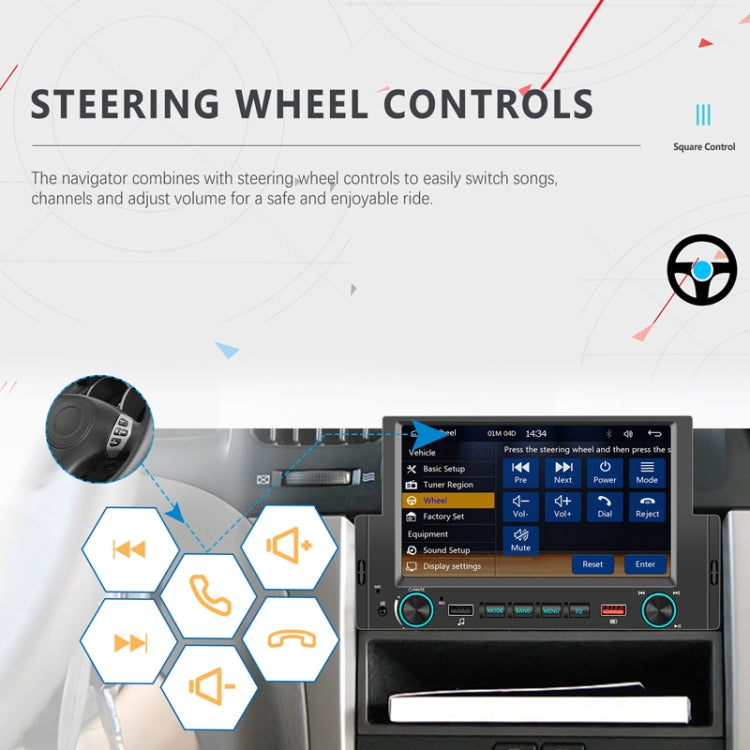 6.2 Inch MP5 Player Single Butt Universal Wired CarPlay Car Monitor, Model: Standard+12 Light Camera - Car MP3 & MP4 & MP5 by PMC TechLife | Online Shopping South Africa | PMC TechLife | Buy Now Pay Later Mobicred