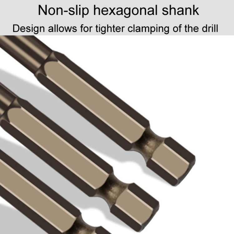 4mm Hexagonal Shank Spiral Flute Cross Alloy Drill Bits Glass Tile Four Edge Drivers - Drill & Drill Bits by PMC TechLife | Online Shopping South Africa | PMC TechLife | Buy Now Pay Later Mobicred