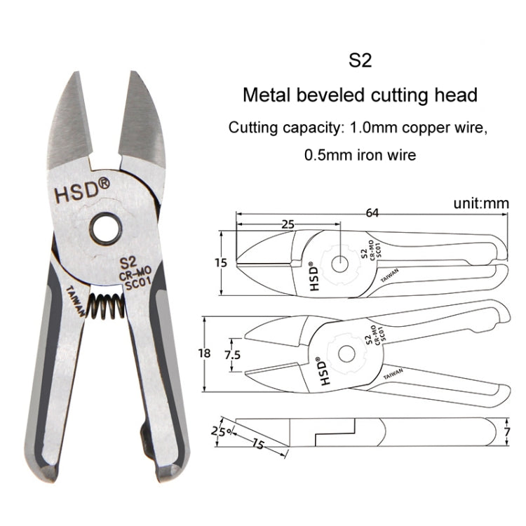 HSD S2 Pneumatic Scissor Blade Cutting Metal Plastic Model Shears Tool - Burin &Cutting Knife by HSD | Online Shopping South Africa | PMC TechLife | Buy Now Pay Later Mobicred