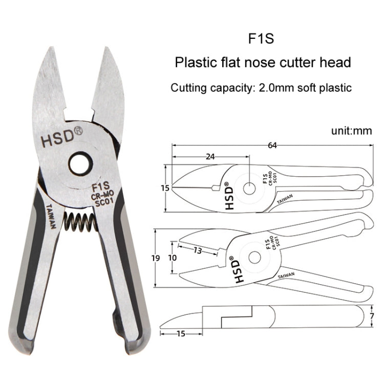 HSD F1S Pneumatic Scissor Blade Cutting Metal Plastic Model Shears Tool - free shipping - PMC TechLife - Order now!