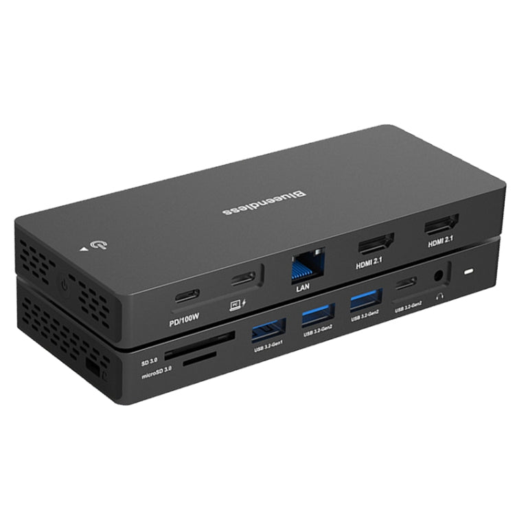 Blueendless 12-In-1 HD Multifunctional Docking Station 10Gbps Splitter With Switch(8K+4K HDMI x 2) - free shipping - PMC Jewellery - Order now!