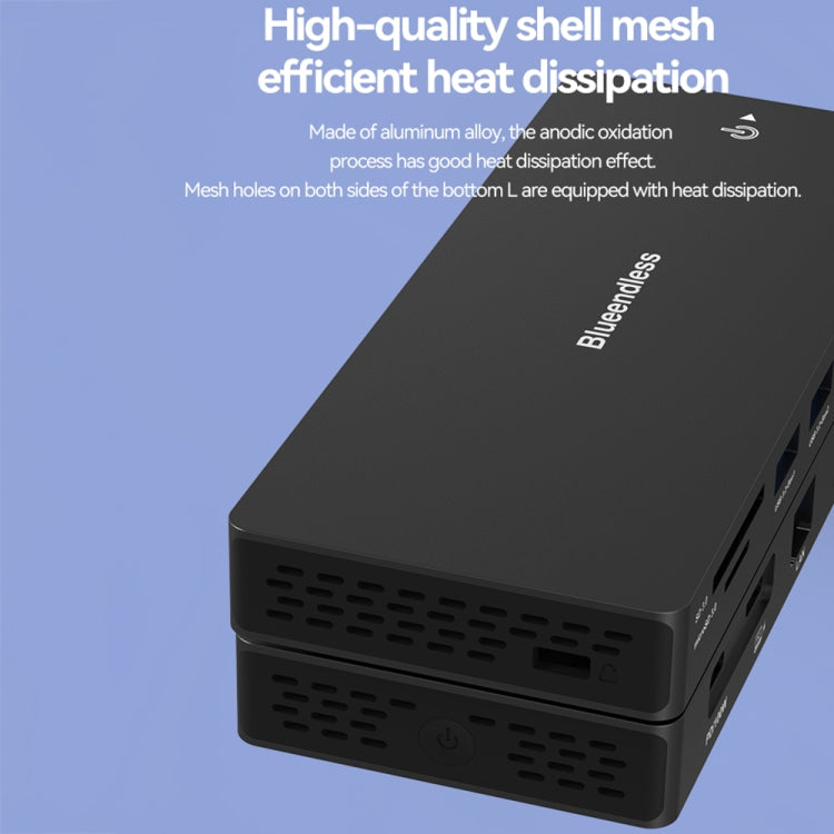 Blueendless 12-In-1 HD Multifunctional Docking Station 10Gbps Splitter With Switch(Dual 8K HDMI+DP) - free shipping - PMC Jewellery - Order now!
