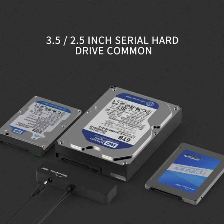 Blueendless US35 USB3.0 To SATA Adapter 2.5 / 3.5-Inch Hard Drive SSD Reader, Spec: USB3.0 EU Plug - free shipping - PMC Jewellery - Order now!