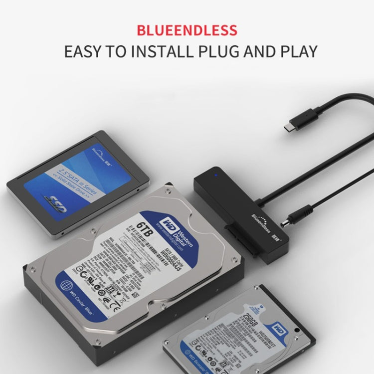 Blueendless US35 USB3.0 To SATA Adapter 2.5 / 3.5-Inch Hard Drive SSD Reader, Spec: USB3.0 EU Plug - free shipping - PMC Jewellery - Order now!