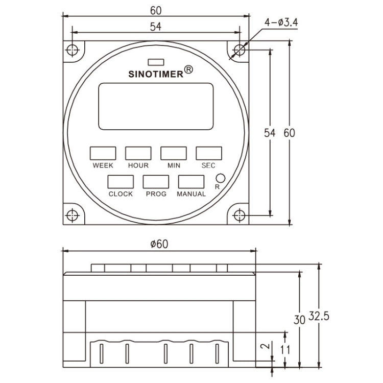 SINOTIMER TM618SH  1 Second Interval Digital LCD Timer Switch Programmable Time Relay 110V - Switch by SINOTIMER | Online Shopping South Africa | PMC TechLife | Buy Now Pay Later Mobicred