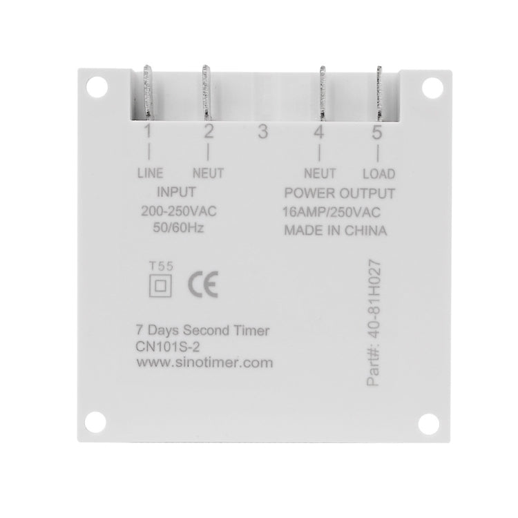 SINOTIMER CN101S-110V 1 Second Interval Digital LCD Timer Switch 7 Days Weekly Programmable Time Relay - Switch by SINOTIMER | Online Shopping South Africa | PMC TechLife | Buy Now Pay Later Mobicred