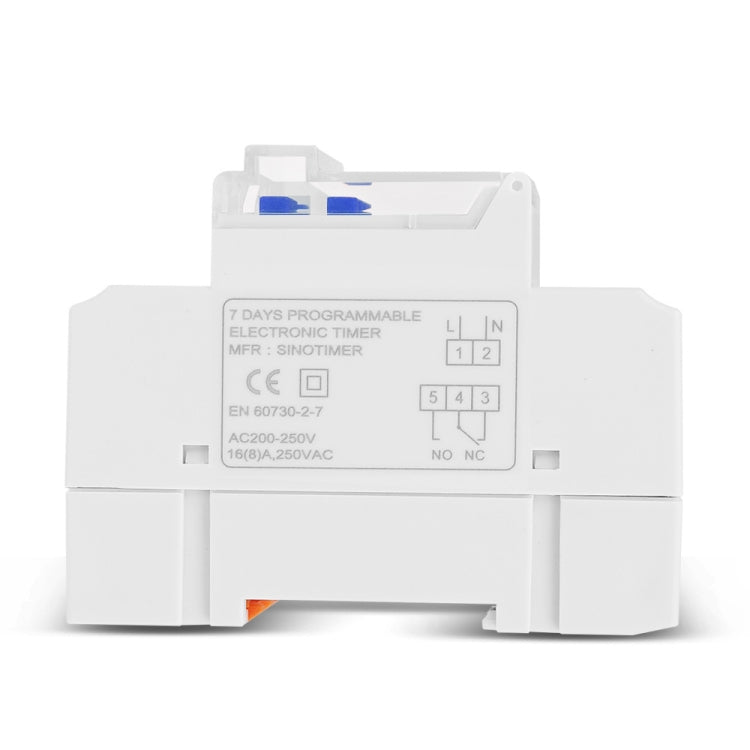 SINOTIMER TM919AK 85-265V AC 16A Din Rail Mount Digital Timer Switch Microcomputer Weekly Programmable Time Relay Control - Switch by SINOTIMER | Online Shopping South Africa | PMC TechLife | Buy Now Pay Later Mobicred
