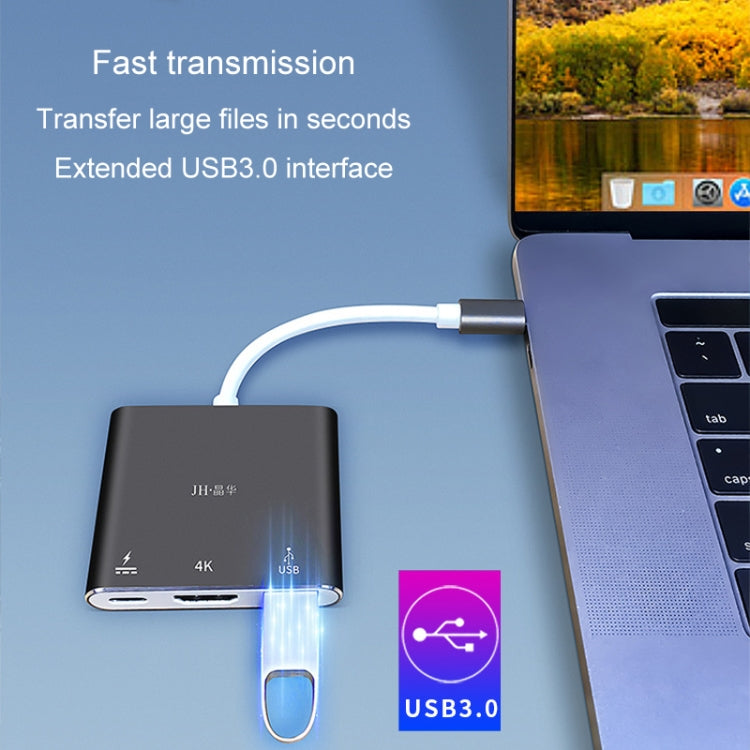 JINGHUA Z330 3 In 1 Type-C Docking Station HDMI 4K Adapter USB3.0 Interface Converter - free shipping - PMC Jewellery - Order now!