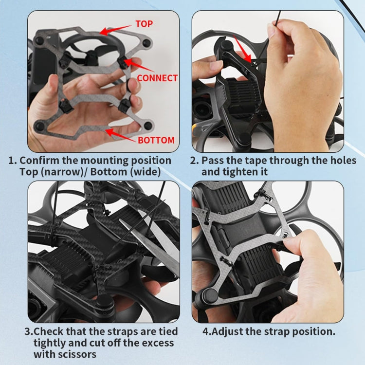 For DJI Avata 2 RCSTQ Chassis Armor Carbon Fiber Lightweight Protection Crash Bumper - free shipping - PMC TechLife - Order now!