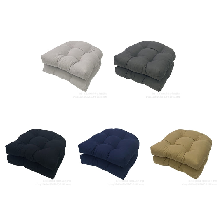 1pair 48 x 48cm Garden Patio Rattan Chair Waterproof Cushion Thick Soft Sofa Cushion(Navy Blue) - Cushions & Pillows by PMc TechLife | Online Shopping South Africa | PMc TechLife | Buy Now Pay Later Mobicred