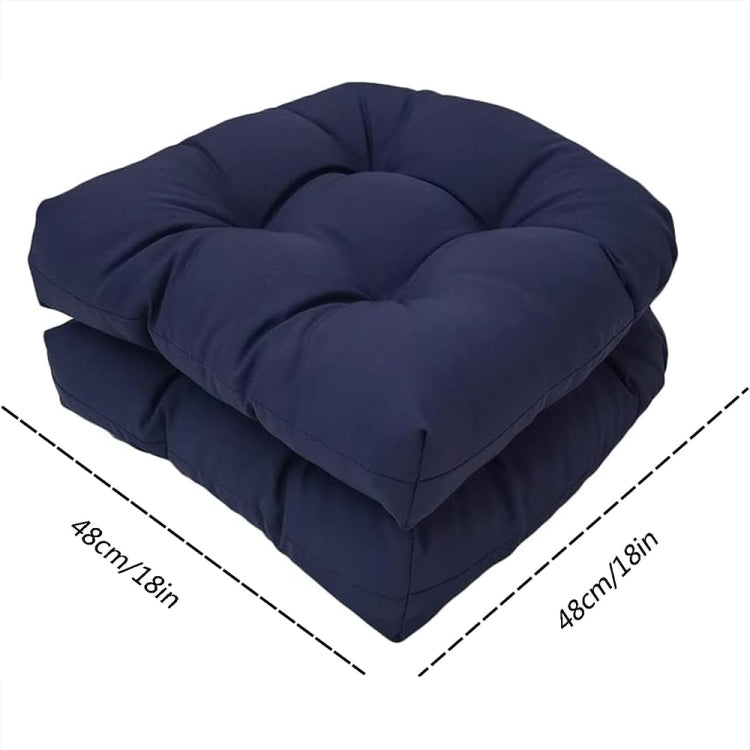1pair 48 x 48cm Garden Patio Rattan Chair Waterproof Cushion Thick Soft Sofa Cushion(Light Grey) - Cushions & Pillows by PMc TechLife | Online Shopping South Africa | PMc TechLife | Buy Now Pay Later Mobicred