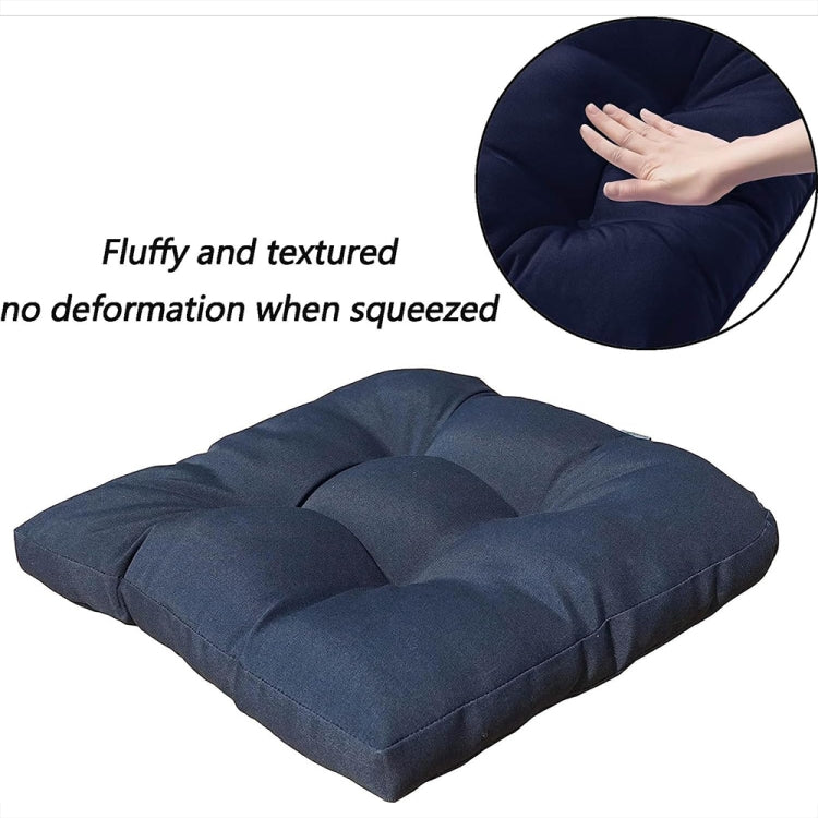 1pair 48 x 48cm Garden Patio Rattan Chair Waterproof Cushion Thick Soft Sofa Cushion(Navy Blue) - Cushions & Pillows by PMc TechLife | Online Shopping South Africa | PMc TechLife | Buy Now Pay Later Mobicred
