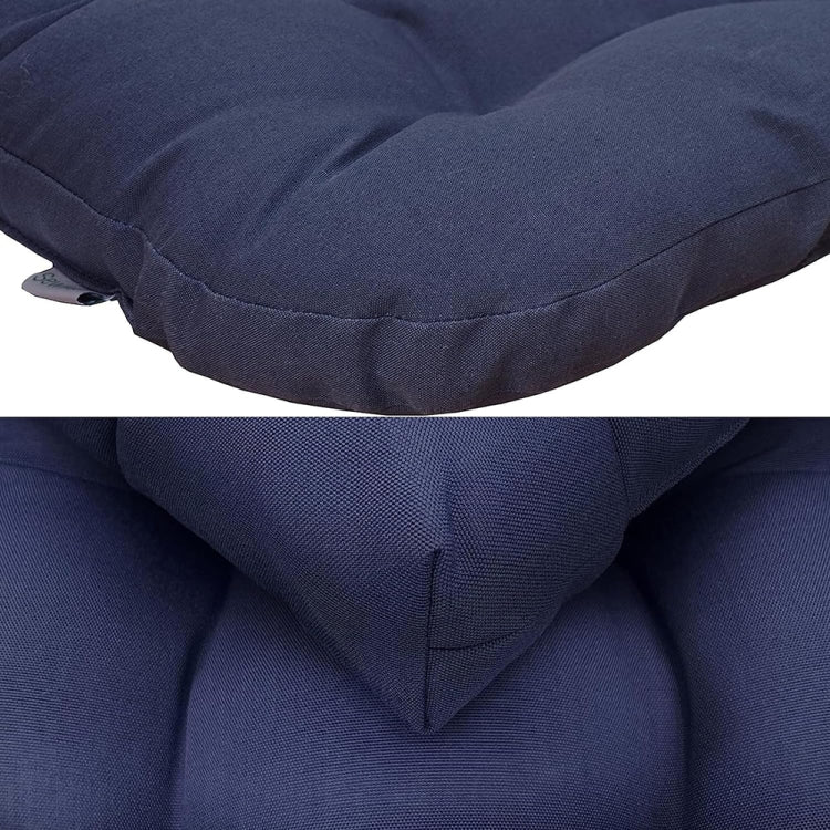 1pair 48 x 48cm Garden Patio Rattan Chair Waterproof Cushion Thick Soft Sofa Cushion(Navy Blue) - Cushions & Pillows by PMc TechLife | Online Shopping South Africa | PMc TechLife | Buy Now Pay Later Mobicred