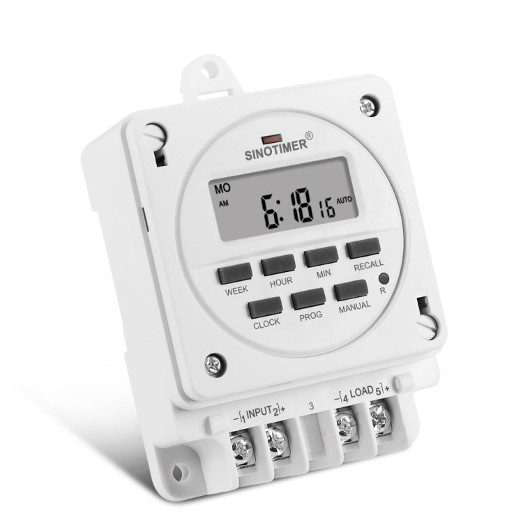 SINOTIMER TM618E -2 220V Smart Digital 7 Days Programmable Timer Switch 16A Controller With Mounting Base - Switch by SINOTIMER | Online Shopping South Africa | PMC TechLife | Buy Now Pay Later Mobicred