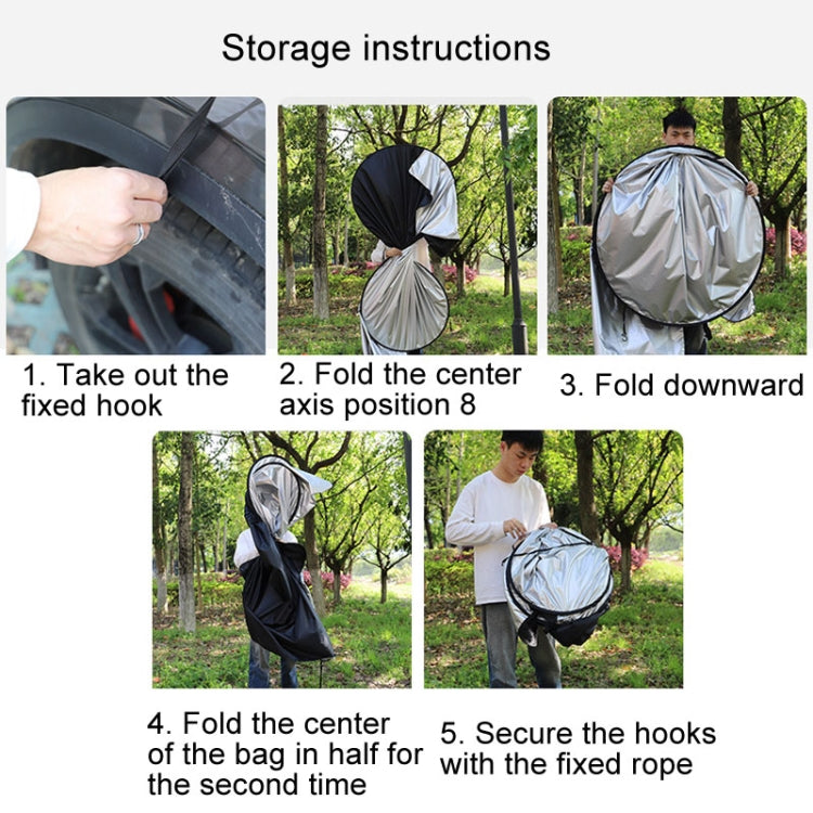 Car Sunshade Front Cover Sunscreen Heat Shield(Silver Vinyl) - Window Foils & Solar Protection by PMC TechLife | Online Shopping South Africa | PMC TechLife | Buy Now Pay Later Mobicred