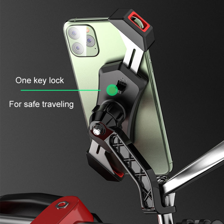 Kewig Bicycle 2 Claws Navigation Bracket Outdoor Cycling Cell Phone Holder With Safety Lock, Model: M12-B - Holder by Kewig | Online Shopping South Africa | PMC TechLife | Buy Now Pay Later Mobicred