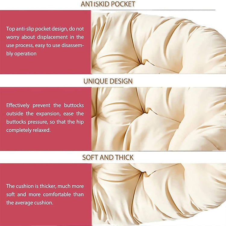 110x110cm Multifunctional Round Thickened Soft Hammock Cradle Cushion(Coffee) - free shipping - PMc TechLife - Order now!